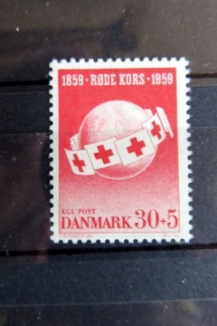 DANIA r. 1959 Mi 375 ** Czerwony Krzyż.