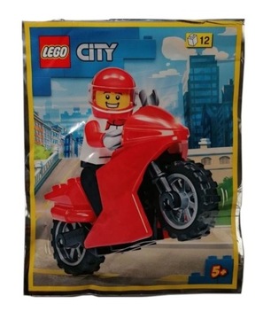 LEGO City Minifigure Polybag - Motorcycle with Driver #952203