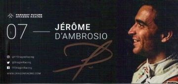 Jerome d'Ambrosio - Formuła 1 - Autograf!
