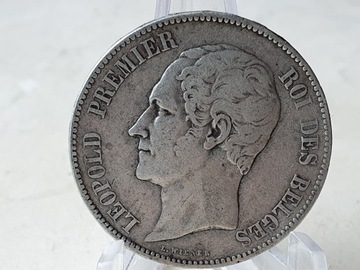 5 Franków Belgia  1849 r 