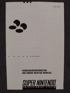 Broszura informacyjna dodawana do gier SNES w RFN
