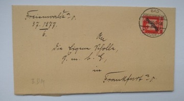 List z miejscowości Bad Freienwalde z roku 1926
