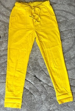 Spodnie sportowe żółte NOWE gumka uniwersalny 