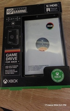 Dysk HDD 5TB SEGATE GAMING XBOX Starfield + GP