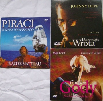 3 płyty DVD z filmami