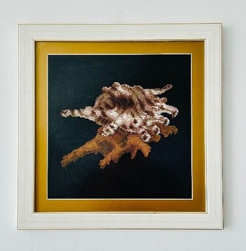 Obraz wyszyty ręcznie z koralików, z ramką 39x39cm