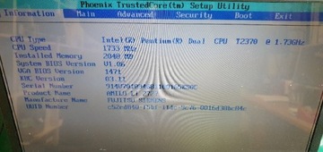 laptop Fujitsu Amilo li 2727 ms2228 uszk.