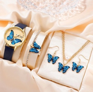 Zegarek z biżuterią motyle