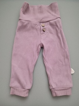 Spodnie niemowlęce dziecięce prążkowane rozmiar 62