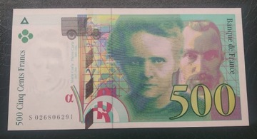 Francja 500 franks 1994 UNC