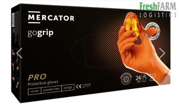 Rękawice nitrylowe ochronne Mercator Go-Grip L-XL