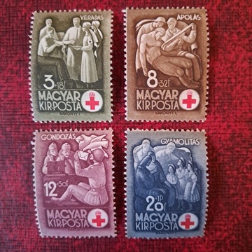 Węgry  Czerwony Krzyż czyste z klejem