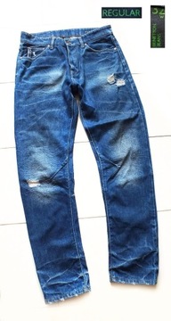 Benetton Jeans świetne lekko starzone dżinsy r.M