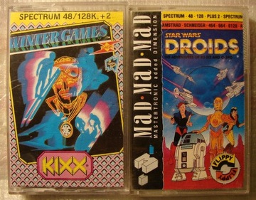 Kasety ZX Spectrum -Winter Games, Star Wars Droids