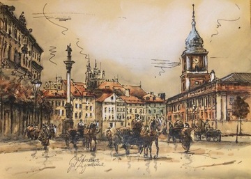 Warszawa.akwarela 21x30cm-PRACA PRZYKŁADOWA !