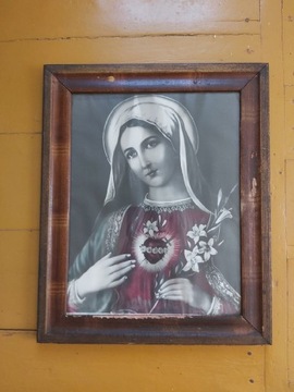Obraz Matki Boskiej w ramie, wymiary 49,5x60cm 