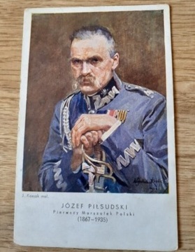 Józef Piłsudski. Stara pocztówka 