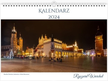 Kalendarz 2024 Kraków poziomy A3 