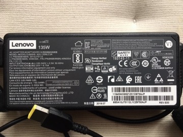 Oryginalny zasilacz Lenovo 135W 20V 6.75A