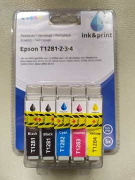 Tusze Epson T1281 oryginalnie zapakowane 