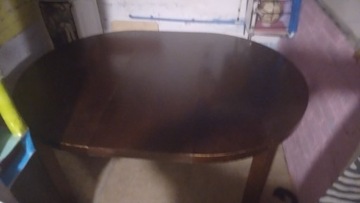 Stół Dębowy Owal czarny + 6 krzeseł   