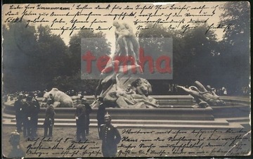 BYDGOSZCZ Bromberg fontanna wojsko foto 1906