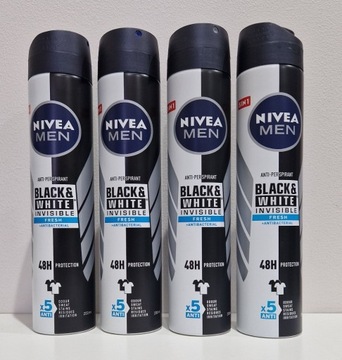 Antyperspiranty Nivea Męskie Duże Nowe 4 sztuk