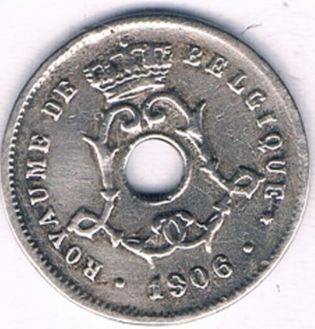 BELGIA  FR. 5 cent 1906