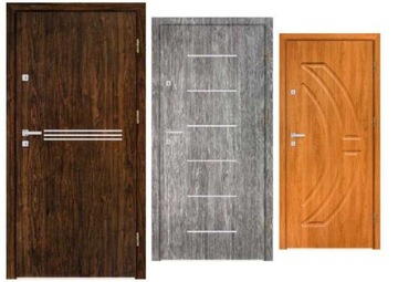 Drzwi wejściowe drewniane i metalowe z montażem