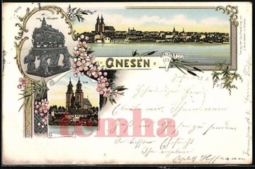 GNIEZNO Gnesen panorama katedra 1901