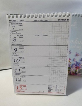 Kalendarz biurowy (biurkowy) 2022 - pionowy