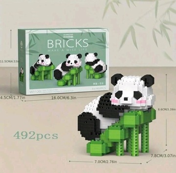 Zestaw Klocków Panda Dekoracja