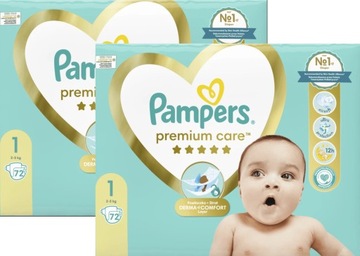 Pampersy PAMPERS Premium Care 1 | 2 x 72 szt.