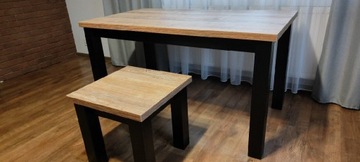 Stół + stolik loft industrialny 