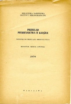 Przegląd piśmiennictwa o książce 1955-1959