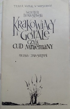 Krakowiacy i Górale Program Teatru Wielkiego 1991