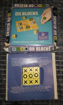 Gra kółko i krzyżyk OX blocks vintage
