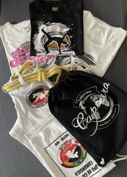 Capoeira zestaw abady, rashguard, koszulki festivalowe, worek