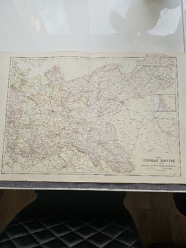 Mapa wschodnich prowincji Cesarstwa Niemieckiego.
