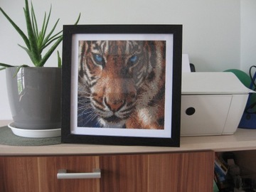 Obraz "tygrys" - haft diamentowy nowy w ramie