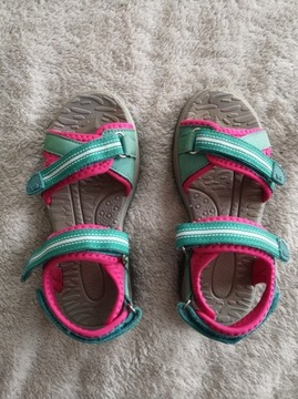 Zielone różowe buty sportowe sandały Trollkids 29