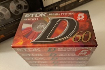 Kaseta magnetofonowa TDK D 60 PięcioPack