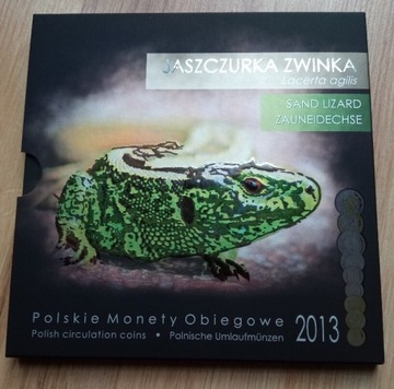 Blister - Polskie Monety obiegowe 2013 Jaszczurka Zwinka