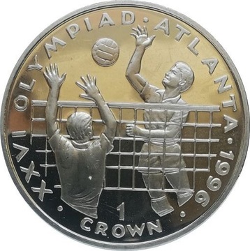 Gibraltar 1 crown 1996, KM#352