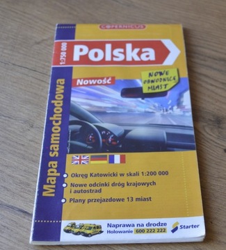 Polska Mapa Samochodowa Okręg Katowicki -Wyd 11