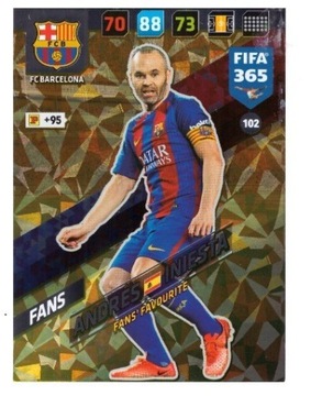 PANINI FIFA 365 2018 INIESTA BARCELONA FANS