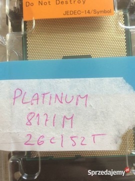 Intel XEON Platinum 8171M 26 rdzeni / 52 wątków