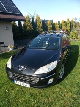 Peugeot 407 SW 2.0 HDI rok 2008 czarny diesel