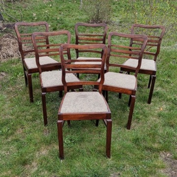 Krzesła Art Deco Lata 30 Komplet Jadalnia