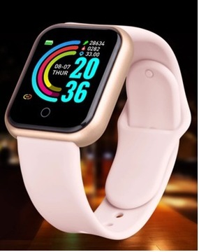 Smartwatch różowy zegarek elektroniczny dla kobiet